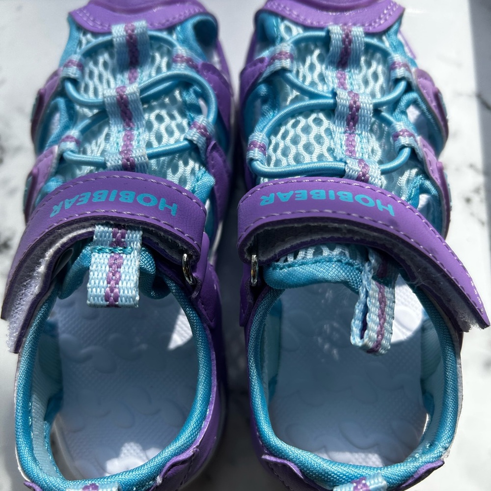 Hobibear Like New Kids Blue and Purple Sandals